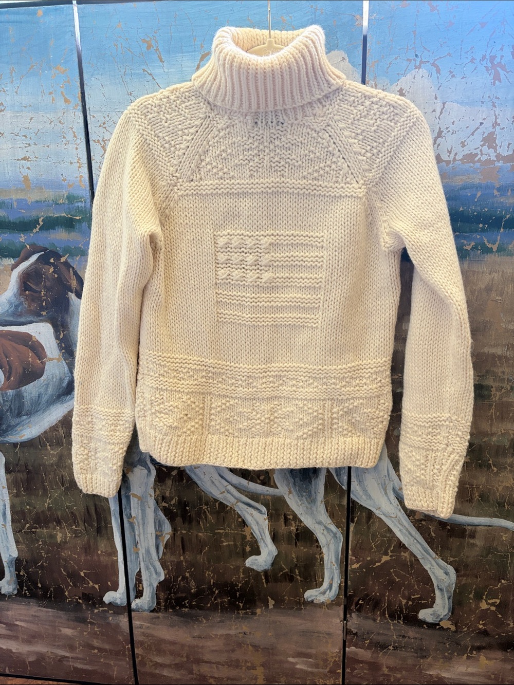 Ralph Lauren vintage  Cream Turtleneck Knit Sweater